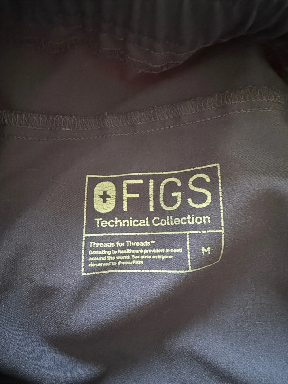 Figs Men's Navy Drawstring Joggers with White Tie